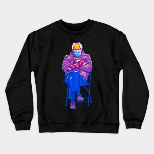 Bernie Sanders Inauguration Day Mittens Meme Crewneck Sweatshirt